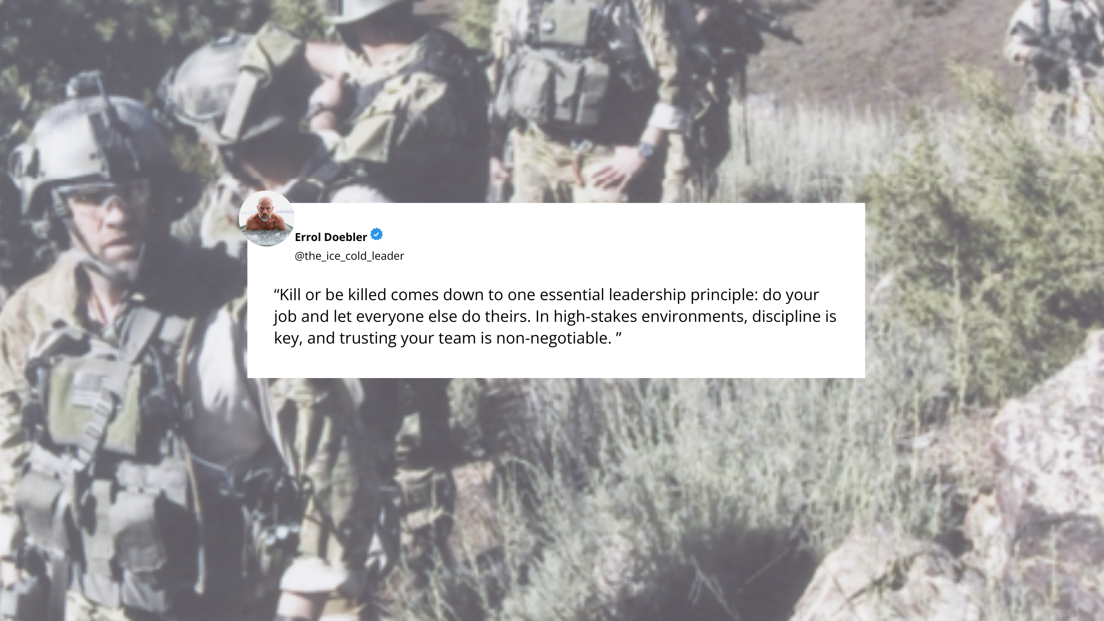 Kill or Be Killed: The Leadership Discipline of Special Operations
