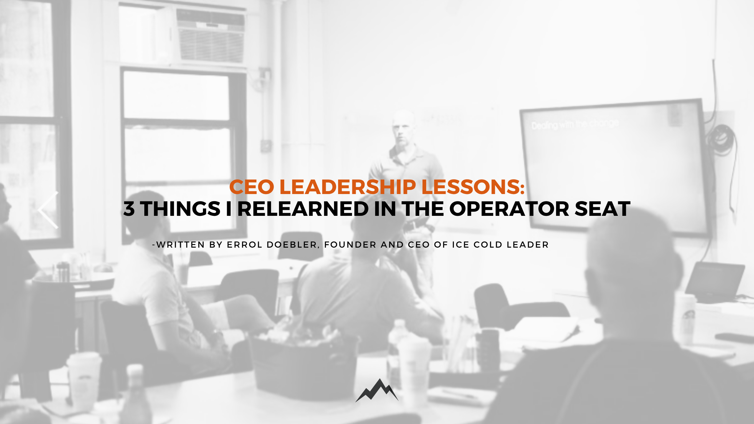 Errol Doebler coaching executives on CEO leadership lessons